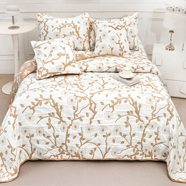 Кувертюра от 5 части - бежов цвят 