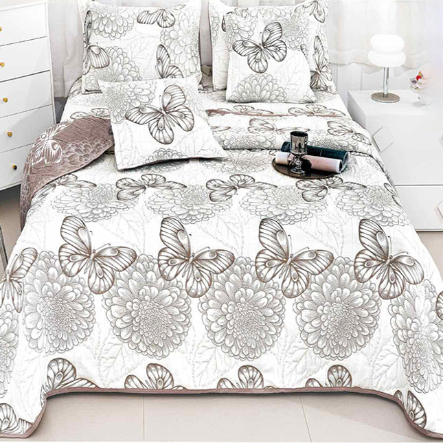 Кувертюра от 5 части - кафяв цвят 