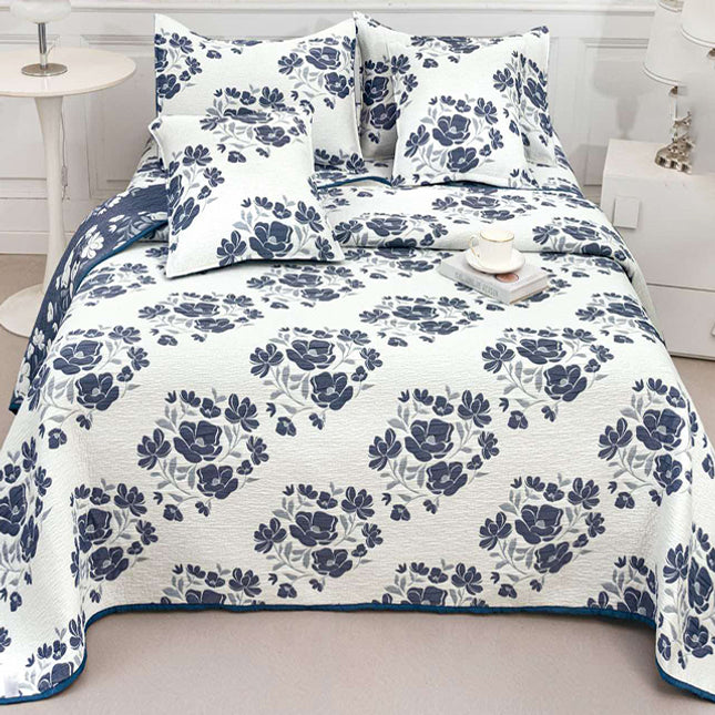 Кувертюра от 5 части - син цвят 