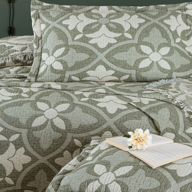 Луксозна кувертюра от 3 части - PANDORA GREEN - BDS-313