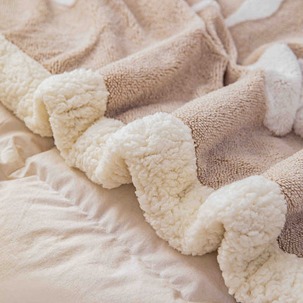 Плюшено 3D одеяло - Цвят крем с пеперуди - F3D-01