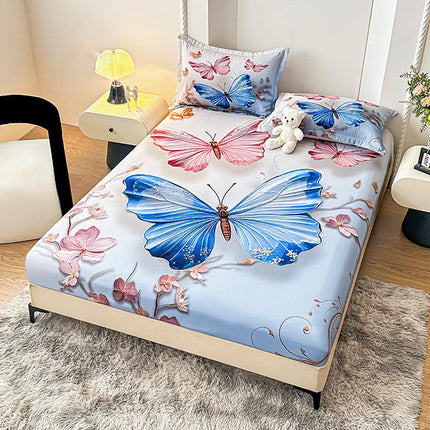 5D Комплект от 3 части - синьо с пеперуди 