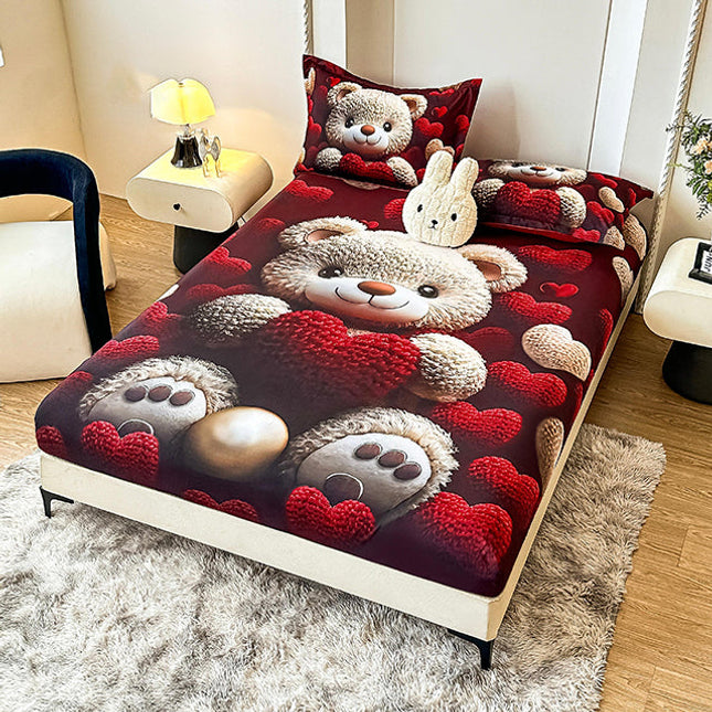 5D Комплект от 3 части - червено с мече