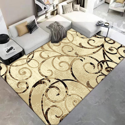 Килим – бежово-златисто с вихри