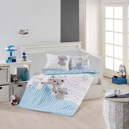 Бебешко спално бельо с бамбук – мечета и зайчета