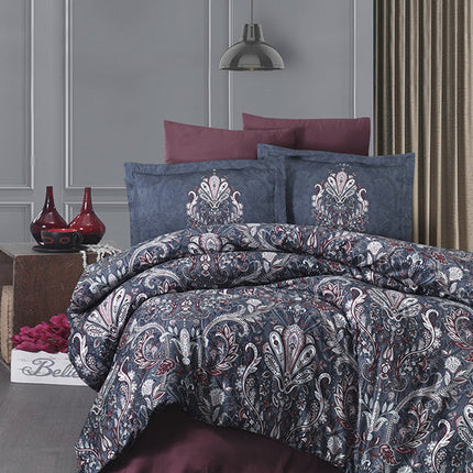 Спално бельо с 2 плика от памучен сатен - ALERON ROSE