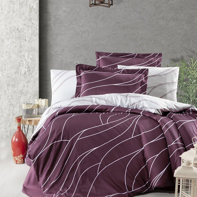 Спално бельо с 2 плика от памучен сатен - MESI ROSE