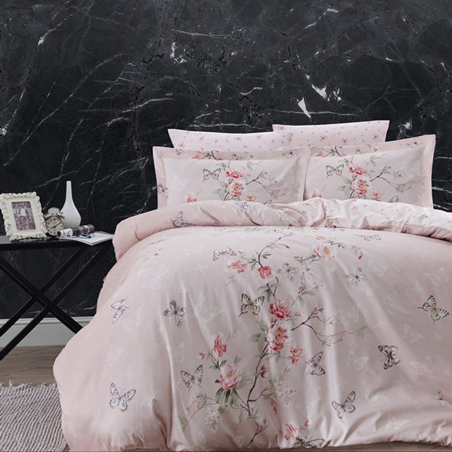 Спално бельо с 2 плика от памучен сатен - MATILDE POWDER