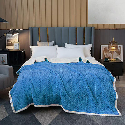 Плюшено одеяло – небесносиньо